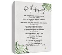 Lienzo inspirador para pared con texto "Do It Anyway", con cita de madre Teresa, listo para colgar, obras de arte, decoración para el hogar, oficina, 15 x 11.5 pulgadas