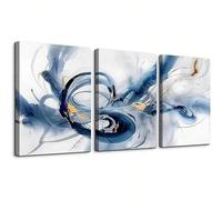 Lienzo inspirador para pared, decoración moderna de oficina, imágenes de líneas geométricas, obras de arte impresas para decoración del hogar (50 x 70 cm x 3, sin marco)