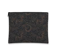 Lienzo mágico de caballo con cremallera, diseño de constelación de fantasía celestial, sin estrellas, lona negra con cremallera, bolsa de viaje para cosméticos, para viajes, tocador, almacenamiento de