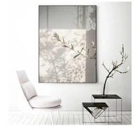 Lienzo minimalista con ramas de olivo y hojas, arte mural escandinavo, pósteres de arquitectura italiana, 50 x 75 cm, sin marco.