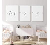 Lienzo minimalista Este somos nosotros Nuestra vida Nuestra historia Nuestro hogar Póster e impresión Arte de pared Cuadro Decoración escandinava (60x80cm-3 piezas)