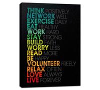 Lienzo negro inspirador para pared, citas positivas motivacionales, decoración de pared de oficina, póster artístico, impresiones artísticas, para sala de estar, dormitorio, lugar de trabajo, oficina,