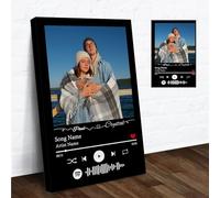 Lienzo personalizado con canción de Spotify. Sube tu imagen y canción para una impresión de pared personalizada, ideal para regalo romántico