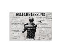 Lienzo personalizado con lecciones de vida de golf, regalo de golf para niño y hombre, 50 x 75 cm
