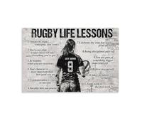 Lienzo personalizado con lecciones de vida de rugby, regalo de rugby para niñas y mujeres, 40 x 60 cm