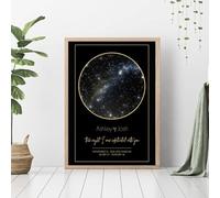 Lienzo personalizado con mapa de estrellas y cielo nocturno, regalo de boda, constelación, guardería, arte de pared, póster personalizado, imágenes impresas para dormitorio, decoración del hogar, con