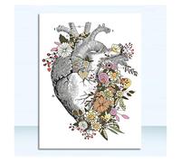 Lienzo pintura carteles nórdicos e impresiones cuadros de pared for sala estar anatomía corazón cerebro medicina abstracta arte impresión(2,A3 30x42cm No Frame)