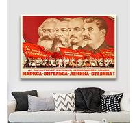 Lienzo Pintura De Pared Comunismo Cartel De Propaganda Marx Friedrich Engels Lenin Stalin Cartel Moderno Arte De Pared Imagen Para Sala De Estar Decoración De Oficina Sin Marco (60x90cm Unframed)