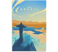 Lienzo Póster Wonders of Brazils Vintage Viaje Póster Retro Pared Arte Arte Imprimir Hogar Decoración Habitación Decoración Sin Marco 60x90cm