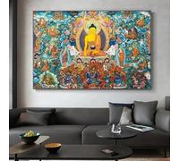 Lienzo religioso, pintura tradicional, budismo, pósteres e impresiones, Buda, Señor, arte de pared para sala de estar, decoración del hogar, 60 x 85 cm, sin marco