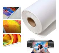 Lienzo sobre rollo de 0,91 m x 30 m para pintar, 260 g/m² de grosor, 2 capas de color blanco, imprimado en inyección de tinta, rollos de lienzo para impresión de gran formato, impermeable, 100%