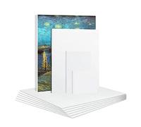 Lienzo Sobre Rollo Imprimado 6pcs algodón artista panel de lona en blanco tableros imprimados marco arte pintura para aceite acrílico 20x25 25x25 25x30cm 10x10cm(6Pcs 15x20cm)