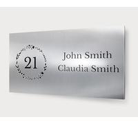 LIENZODECOR Placa de Buzón Grabado 6x2 cm |Plastico con Efecto en Aluminio Metalizado | Decoración Hogar
