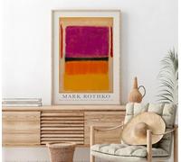 Lienzos abstractos con estampado de Mark Rothko. Pósteres y láminas de arte minimalista estilo grafiti para decorar las paredes del salón (50x70 cm, sin marco).