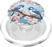 Lienzos Chirping Poesía Visual de Blue Chickadee PopSockets PopGrip para MagSafe