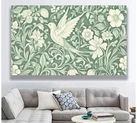 Lienzos con estampados botánicos de aves y flores, pósteres florales, cuadros decorativos para sala de estar y dormitorio (50x75cm)
