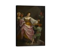 Lienzos de Pintores Famosos Guido Reni Cuadro en Lienzo Reproducciones de Arte Salomé con la Cabeza de Santo Cuadros de Pintores Famosos Impresión Decoracion Salon Modernos 42x30cm Marco negro