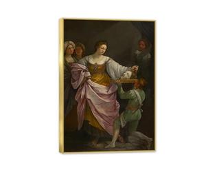 Lienzos de Pintores Famosos Guido Reni Cuadro en Lienzo Reproducciones de Arte Salomé con la Cabeza de Santo Cuadros de Pintores Famosos Impresión Decoracion Salon Modernos 85x60cm Marco dorado