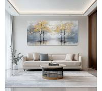 Lienzos decorativos 100l x50an cm Sin marco Cuadro Sobre Lienzo Moderno Arte moderno con árboles dorados Dormitorio Cocina Cuadros Pared Imágenes Cuadros Decoracion Salon Wall Gris dorado