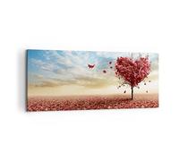 Lienzos decorativos 100x40cm Cuadro Sobre Lienzo Moderno Abstracción otoño árbol hoja Grande Dormitorio Cocina Cuadros Pared Imágenes Cuadros Decoracion Salon Wall Art Prints Decor AB100x40-2609