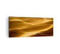 Lienzos decorativos 100x40cm Cuadro Sobre Lienzo Moderno África Sáhara camello paisaje Grande Dormitorio Cocina Cuadros Pared Imágenes Cuadros Decoracion Salon Wall Art Prints Decor AB100x40-0338