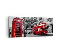 Lienzos decorativos 100x40cm Cuadro Sobre Lienzo Moderno Autobús Teléfono Calle Grande Dormitorio Cocina Cuadros Pared Imágenes Cuadros Decoracion Salon Wall Art Prints Decor Canvas AB100x40-2674