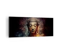 Lienzos decorativos 100x40cm Cuadro Sobre Lienzo Moderno Buda Meditación Religión Grande Dormitorio Cocina Cuadros Pared Imágenes Cuadros Decoracion Salon Wall Art Prints Decor Canvas AB100x40-5775