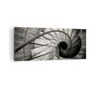 Lienzos decorativos 100x40cm Cuadro Sobre Lienzo Moderno Escaleras Arquitectura Industrial Grande Dormitorio Cocina Cuadros Pared Imágenes Cuadros Decoracion Salon Wall Art Prints Decor AB100x40-5930
