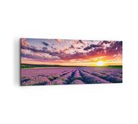 Lienzos decorativos 100x40cm Cuadro Sobre Lienzo Moderno lavanda montañas campo Grande Dormitorio Cocina Cuadros Pared Imágenes Cuadros Decoracion Salon Wall Art Prints Decor Canvas AB100x40-3816