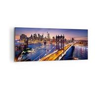 Lienzos decorativos 100x40cm Cuadro Sobre Lienzo Moderno Los eeuu américa nueva york manhattan Grande Dormitorio Cuadros Pared Imágenes Cuadros Decoracion Salon Wall Art Prints Decor AB100x40-2820