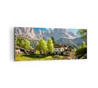 Lienzos decorativos 100x40cm Cuadro Sobre Lienzo Moderno Montañas Paisaje Alpes Grande Dormitorio Cocina Cuadros Pared Imágenes Cuadros Decoracion Salon Wall Art Prints Decor Canvas AB100x40-5814