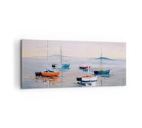 Lienzos decorativos 100x40cm Cuadro Sobre Lienzo Moderno Náutico Veleros Playa Grande Dormitorio Cocina Cuadros Pared Imágenes Cuadros Decoracion Salon Wall Art Prints Decor Canvas AB100x40-6026