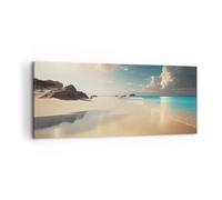 Lienzos decorativos 100x40cm Cuadro Sobre Lienzo Moderno Playa Salvaje Océano Borde Grande Dormitorio Cocina Cuadros Pared Imágenes Cuadros Decoracion Salon Wall Art Prints Decor Canvas AB100x40-6016