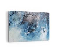 Lienzos decorativos 100x70cm Cuadro Sobre Lienzo Moderno Abstracción Azul Negro Grande Dormitorio Cocina Cuadros Pared Imágenes Cuadros Decoracion Salon Wall Art Prints Decor Canvas AA100x70-4155