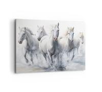 Lienzos decorativos 100x70cm Cuadro Sobre Lienzo Moderno Caballos Animales Acuarela Grande Dormitorio Cocina Cuadros Pared Imágenes Cuadros Decoracion Salon Wall Art Prints Decor Canvas AA100x70-5807