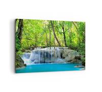 Lienzos decorativos 100x70cm Cuadro Sobre Lienzo Moderno Cascada bosque medio ambiente Grande Dormitorio Cocina Cuadros Pared Imágenes Cuadros Decoracion Salon Wall Art Prints Decor AA100x70-2664