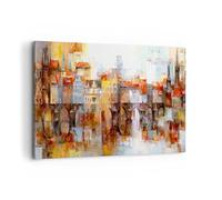 Lienzos decorativos 100x70cm Cuadro Sobre Lienzo Moderno ciudad casa de la vivienda Grande Dormitorio Cocina Cuadros Pared Imágenes Cuadros Decoracion Salon Wall Art Prints Decor Canvas AA100x70-3476