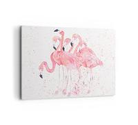 Lienzos decorativos 100x70cm Cuadro Sobre Lienzo Moderno flamingo pájaro agua Grande Dormitorio Cocina Cuadros Pared Imágenes Cuadros Decoracion Salon Wall Art Prints Decor Canvas AA100x70-3899
