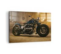 Lienzos decorativos 100x70cm Cuadro Sobre Lienzo Moderno Harley-Davidson Moto Motor Grande Dormitorio Cocina Cuadros Pared Imágenes Cuadros Decoracion Salon Wall Art Prints Decor Canvas AA100x70-4233