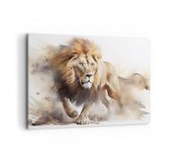 Lienzos decorativos 100x70cm Cuadro Sobre Lienzo Moderno León Brillante Animal Grande Dormitorio Cocina Cuadros Pared Imágenes Cuadros Decoracion Salon Wall Art Prints Decor Canvas AA100x70-5803