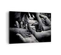 Lienzos decorativos 100x70cm Cuadro Sobre Lienzo Moderno Manos Tolerancia Comunidad Grande Dormitorio Cocina Cuadros Pared Imágenes Cuadros Decoracion Salon Wall Art Prints Decor Canvas AA100x70-4990