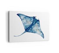 Lienzos decorativos 100x70cm Cuadro Sobre Lienzo Moderno Mantarraya Pez Estilo Costero Grande Dormitorio Cocina Cuadros Pared Imágenes Cuadros Decoracion Salon Wall Art Prints Decor AA100x70-5407