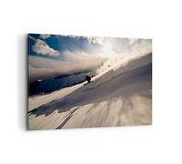 Lienzos decorativos 100x70cm Cuadro Sobre Lienzo Moderno Montañas Esquí Invierno Grande Dormitorio Cocina Cuadros Pared Imágenes Cuadros Decoracion Salon Wall Art Prints Decor Canvas AA100x70-0511