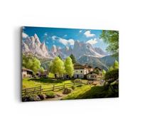 Lienzos decorativos 100x70cm Cuadro Sobre Lienzo Moderno Montañas Paisaje Alpes Grande Dormitorio Cocina Cuadros Pared Imágenes Cuadros Decoracion Salon Wall Art Prints Decor Canvas AA100x70-5814