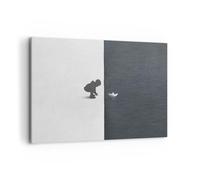 Lienzos decorativos 100x70cm Cuadro Sobre Lienzo Moderno Niño En Blanco Y Negro Agua Grande Dormitorio Cocina Cuadros Pared Imágenes Cuadros Decoracion Salon Wall Art Prints Decor AA100x70-5949