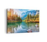 Lienzos decorativos 100x70cm Cuadro Sobre Lienzo Moderno Paisaje Montañas Amanecer Grande Dormitorio Cocina Cuadros Pared Imágenes Cuadros Decoracion Salon Wall Art Prints Decor Canvas AA100x70-4456