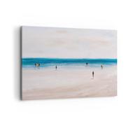 Lienzos decorativos 100x70cm Cuadro Sobre Lienzo Moderno Playa Gente Minimalismo Grande Dormitorio Cocina Cuadros Pared Imágenes Cuadros Decoracion Salon Wall Art Prints Decor Canvas AA100x70-6025