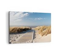 Lienzos decorativos 100x70cm Cuadro Sobre Lienzo Moderno Playa mar pasarela orilla Grande Dormitorio Cocina Cuadros Pared Imágenes Cuadros Decoracion Salon Wall Art Prints Decor Canvas AA100x70-2657