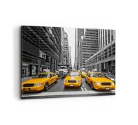 Lienzos decorativos 100x70cm Cuadro Sobre Lienzo Moderno Taxi ciudad calle transporte Grande Dormitorio Cocina Cuadros Pared Imágenes Cuadros Decoracion Salon Wall Art Prints Decor AA100x70-2695