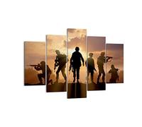 Lienzos decorativos 150x100cm Cuadro Sobre Lienzo Moderno Ejército armas sol militar Grande XXL Dormitorio Cuadros Pared Tríptico 5 Piezas Cuadros Decoracion Salon Wall Art Prints EA150x100-2962